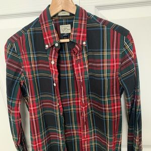 Stretch Secret Wash cotton poplin shirt in gingham